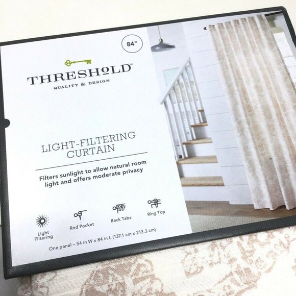 Threshold Charade Floral Light Filtering 1 Curtain - Picture 2 of 3